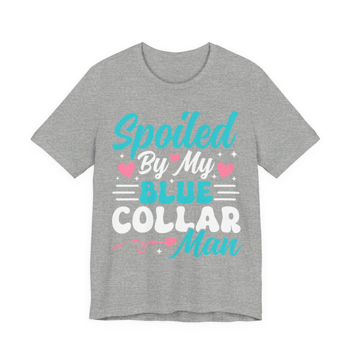 Spoiled Blue Man T-Shirt – Cute Heart Graphic Tee for New Dads & Baby Showers