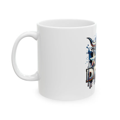 Drill Texas Bull Ceramic Mug — Oilfield Pride Coffee Cup (11oz, 15oz)